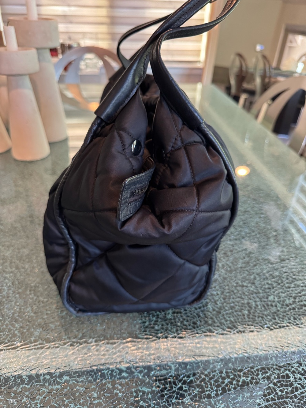 MZ Wallace Quilted Black Shoulder Tote Bag - Picture 4 of 14